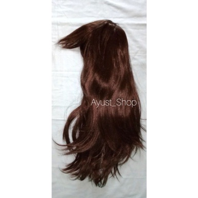 READY Preloved MURAH WIG Rambut Palsu Panjang Dengan Poni Depan