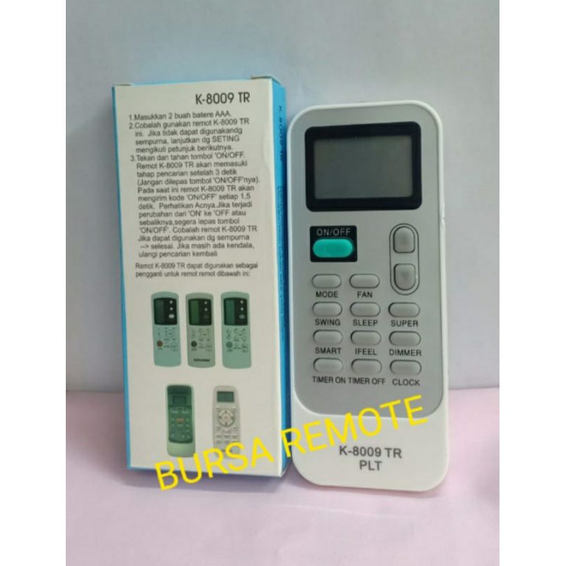 Remot /  REMOTE MULTI AC POLYTRON CHUNGHE K-8009TR / ecer dan grosir