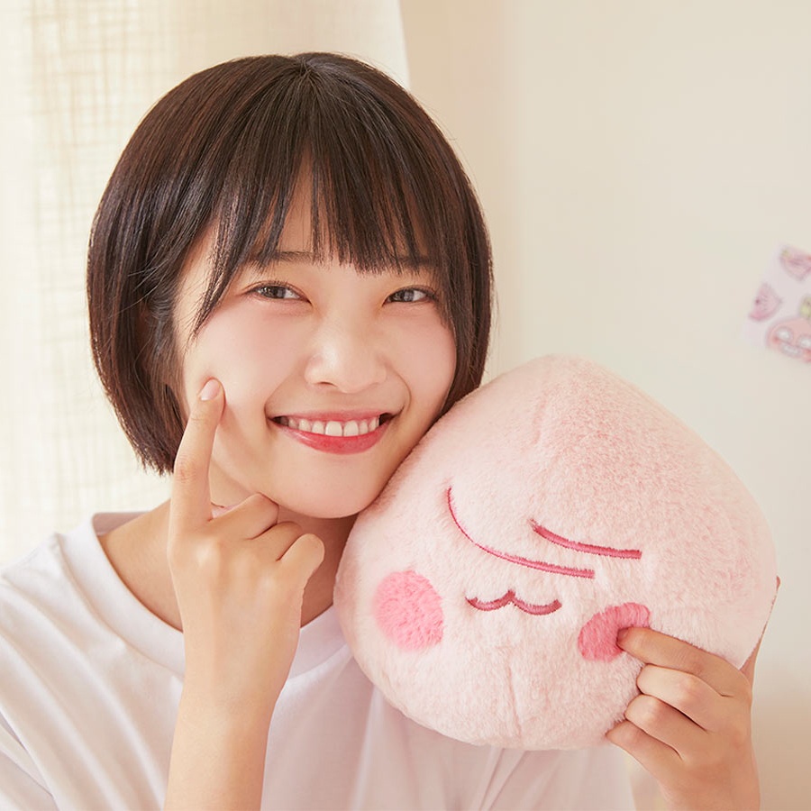 KAKAO FRIENDS PEACHFIV CUSHION DOLL APEACH BONEKA KOREA OFFICIAL BT21 LINE RYAN BANTAL PLUSH TOY