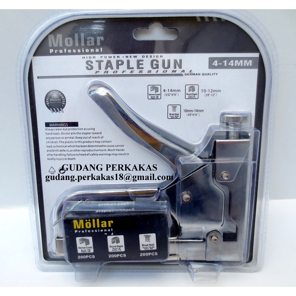 

Staples Tembak - Stapler Gun Mollar 4-14mm