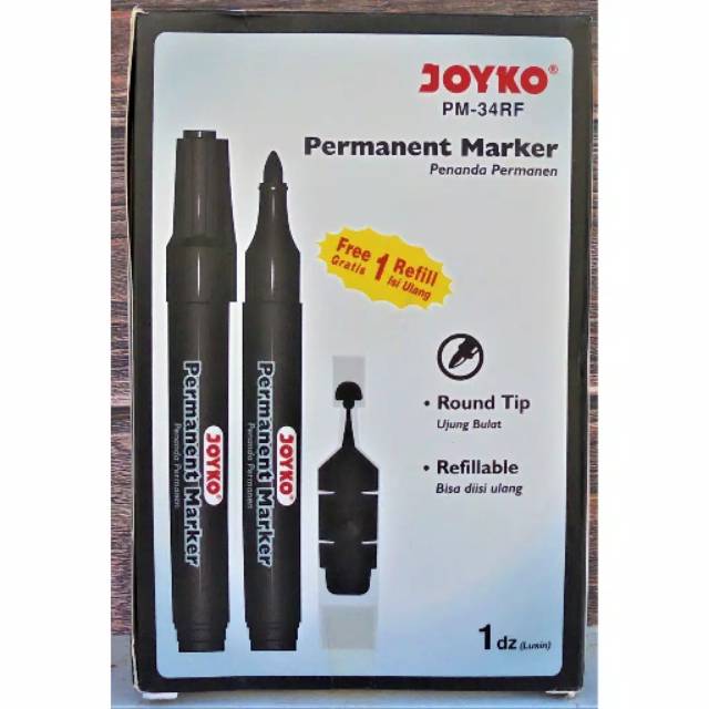 

Spidol Permanent Marker Joyko PM-34RF