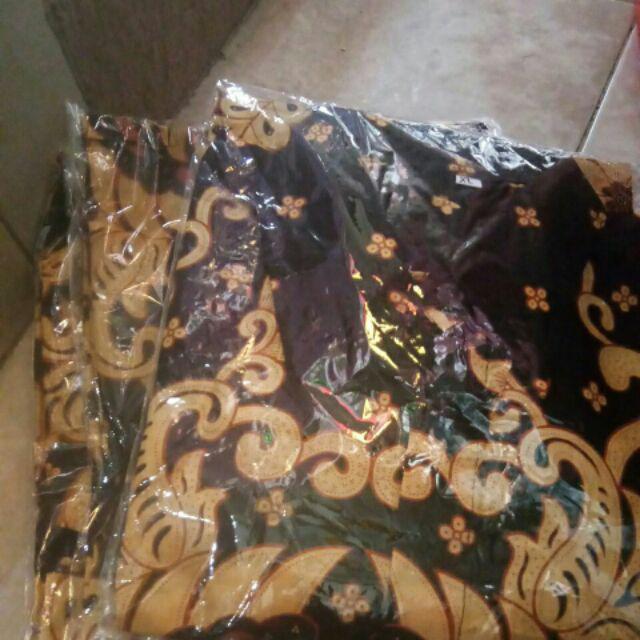 Batik Pria Asj Sa Kenongo Kemeja Tosca Pendek Pekalongan Padi M L Xl Sogan Tulis ::