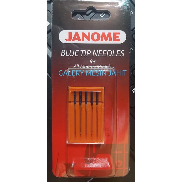 jarum jahit bahan kaos/blue tip needle janome - jarum ujung biru janome