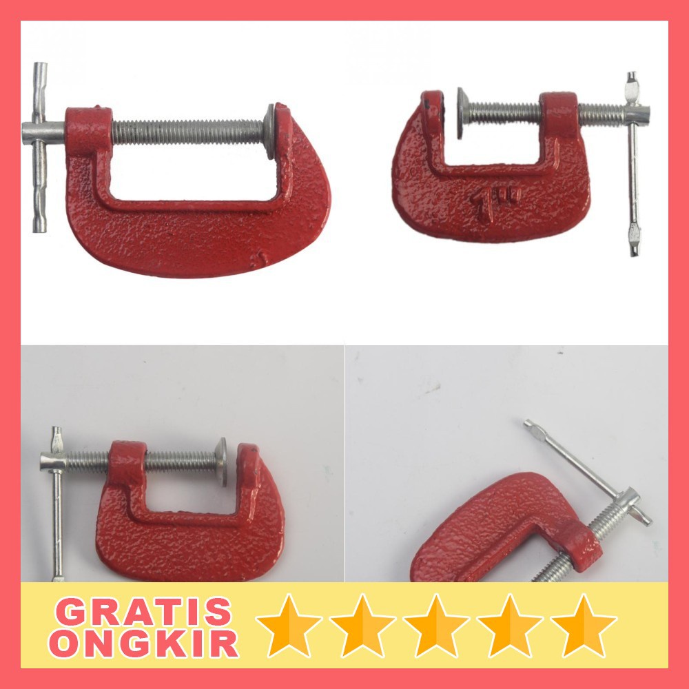 GS8 Penjepit Kayu C-Clip Clamp Woodworking Carpentry Gadgets 2 Inch Tookie G3