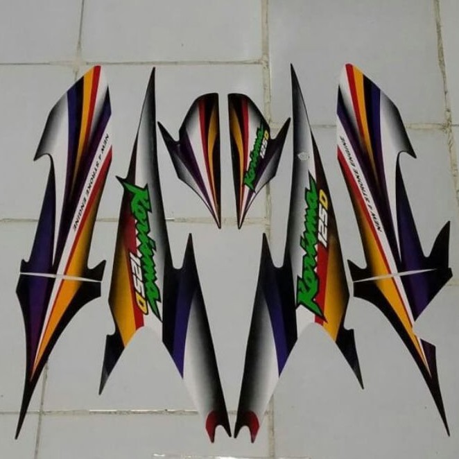 stiker kharisma 125D 2004 hitam
