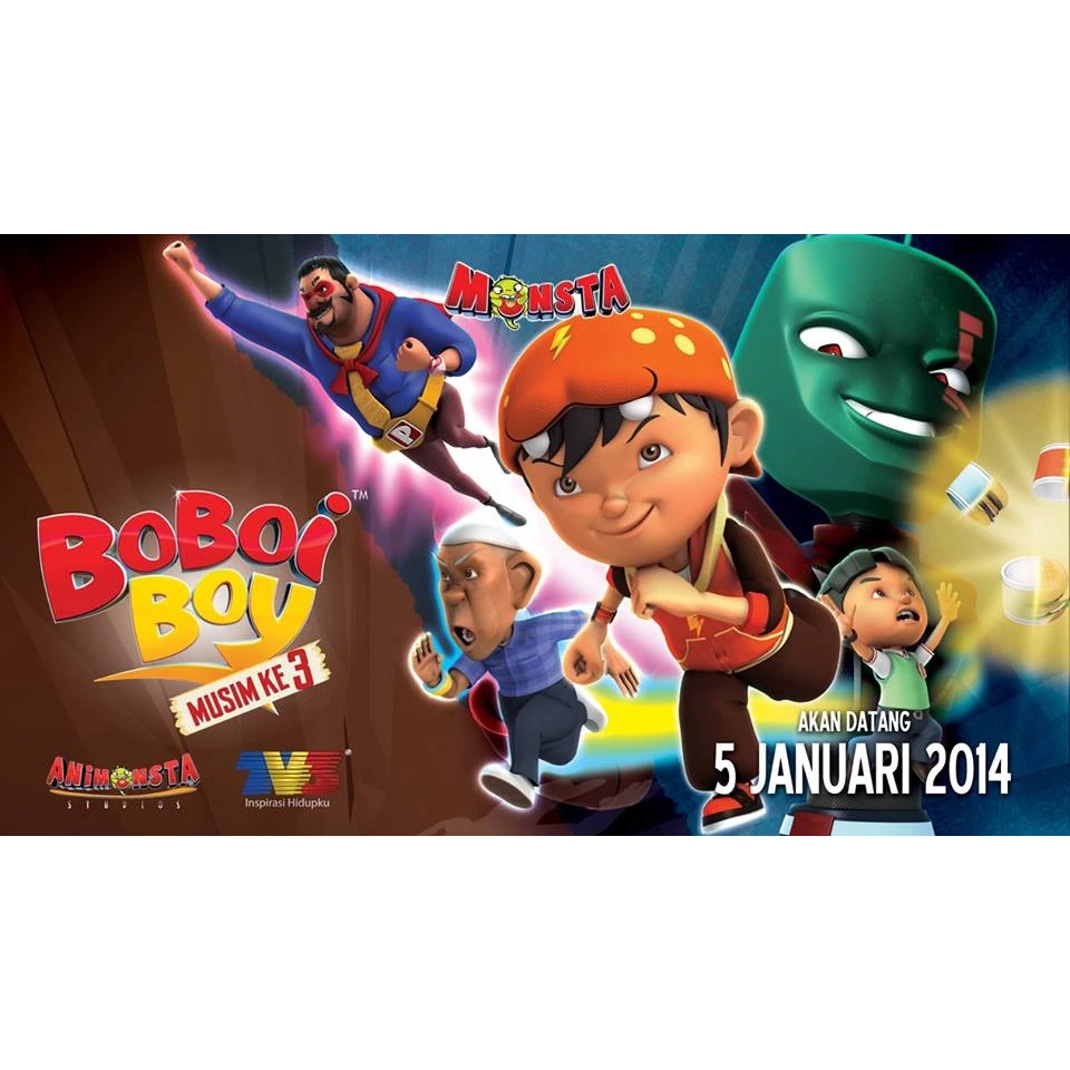 Boboiboy Poster Full Warna A3+ HD Murah &amp; Bagus