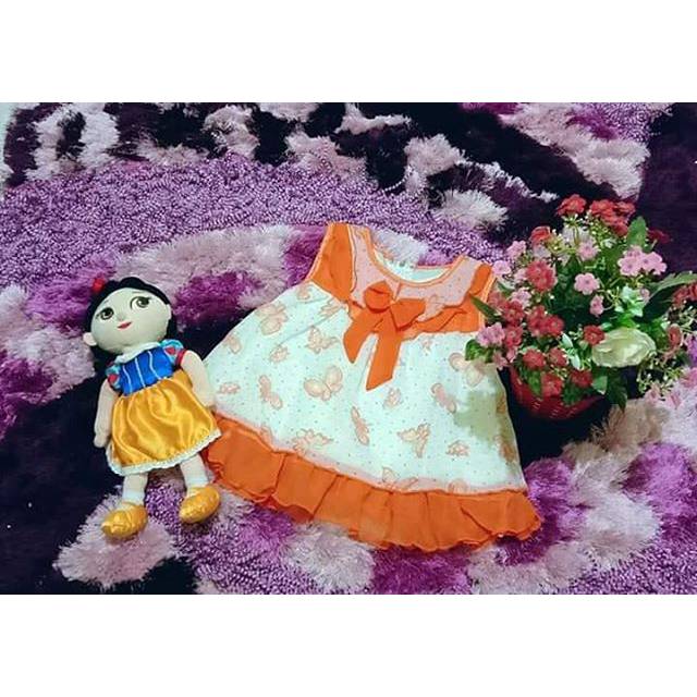 Dress bayi Dress anak orange ex display