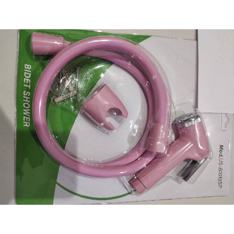 Jet Shower Bidet Pink Biru Set - Toilet Shower Kamar Mandi - Shower Cebok