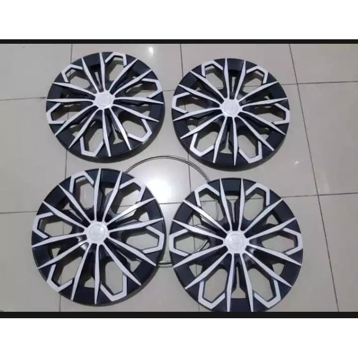 COVER DOP VELG MOBIL UKURAN RING 13 DAN 14 PUTIH MOBIL UNIVERSAL