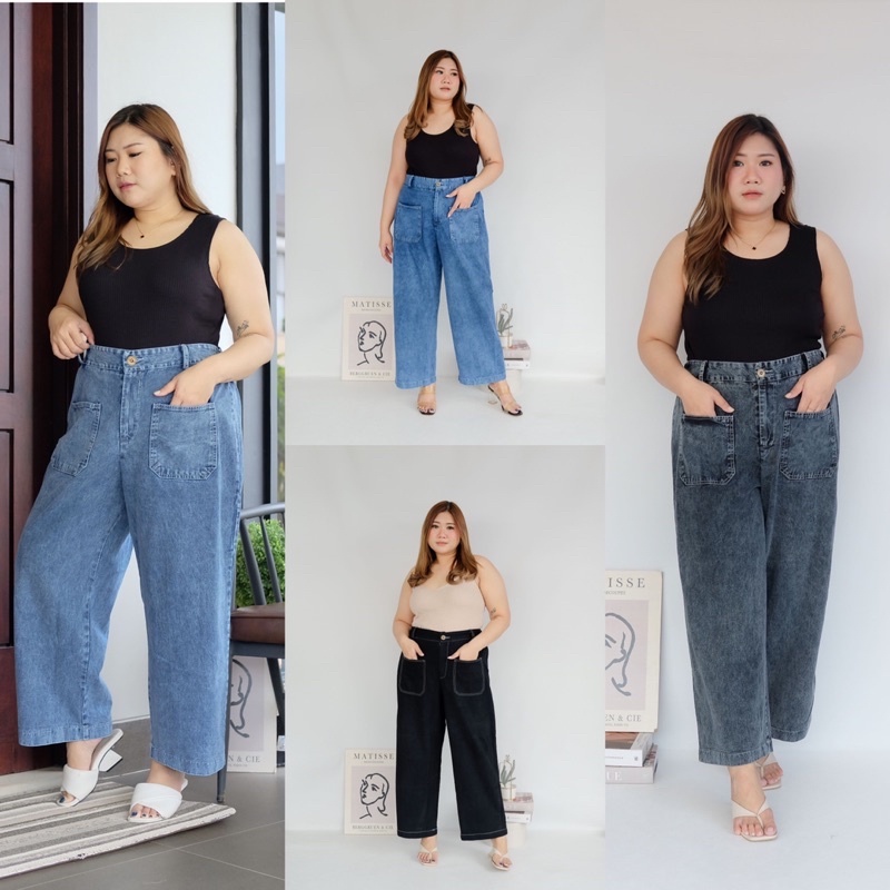 BIGWELL CELANA JEANS KANTONG BIG SIZE PANJANG JEANS / CELANA JUMBO JEANS/ BIGSIZE JEANS