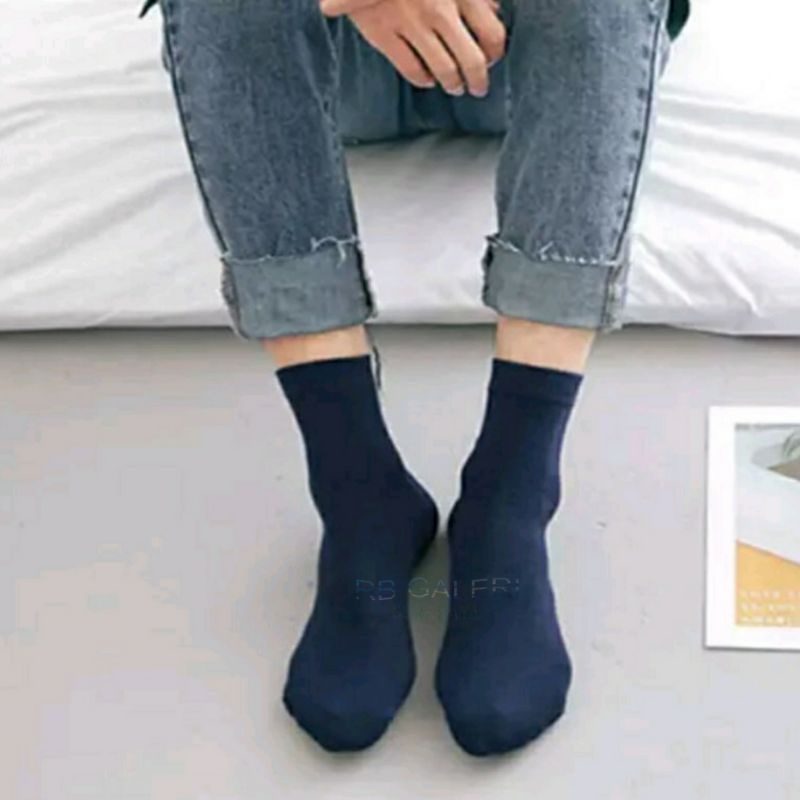 KAOS KAKI PENDEK DI ATAS MATA KAKI POLOS PANJANG KAOS KAKI KANTOR ANKLE SOCK UNISEX FASHION SOCK RB-3