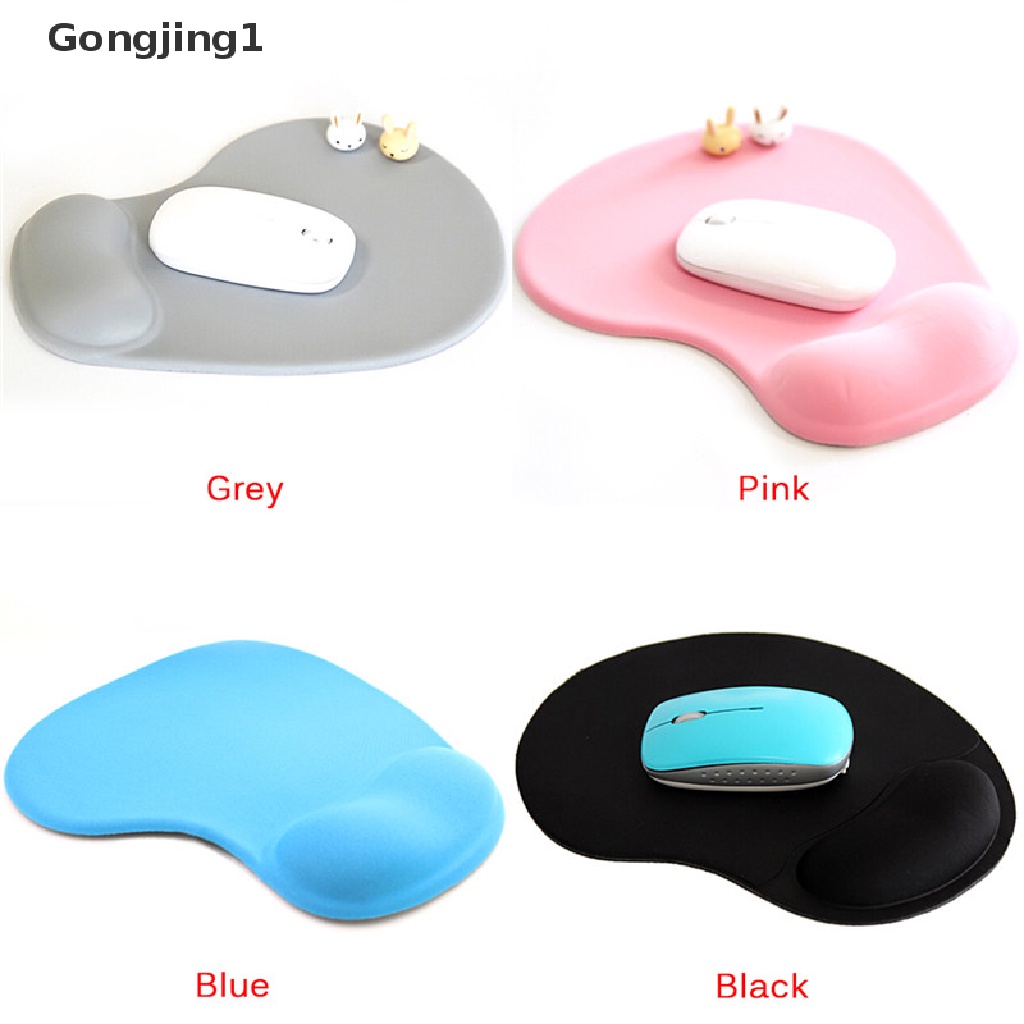 Gongjing1 Mouse Pad Gaming Bahan Silikon Anti slip Dengan Bantalan Pergelangan Tangan