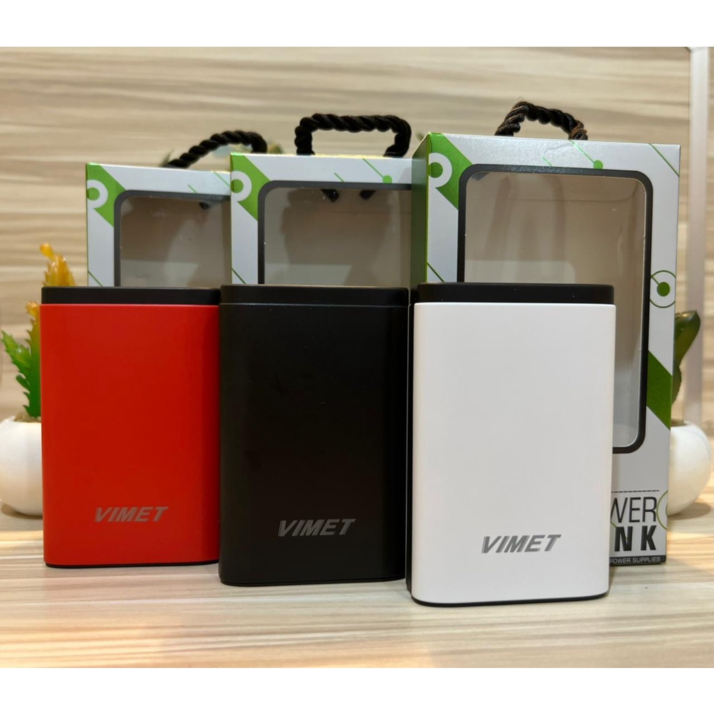 V2 Powerbank Vimet 10000mAh Fast Charging with Usb 2 Port &amp; Powerbank V2 Portable with 3 Input