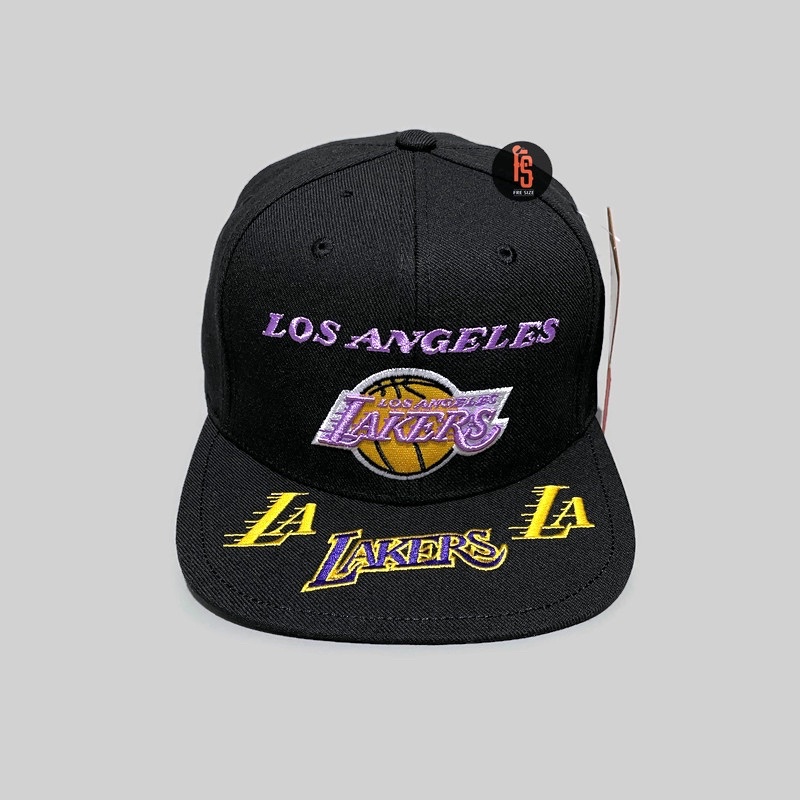 TOPI MITCHELL &amp; NESS ORIGINAL ORIGINAL FIT FL LOS ANGELES LAKERS BLACK