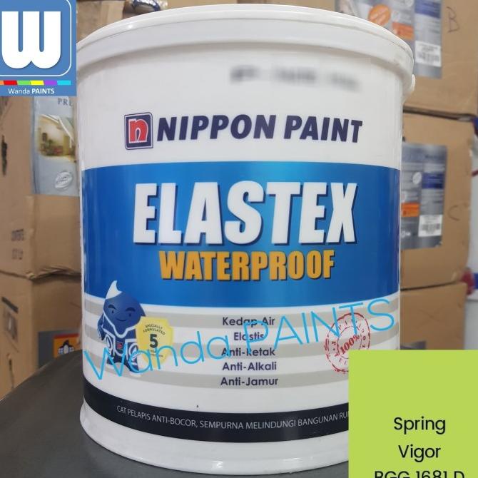 NIPPON PAINT ELASTEX Spring Vigor Hijau Bolu Pandan BGG 1681 D (4 KG) Termurah