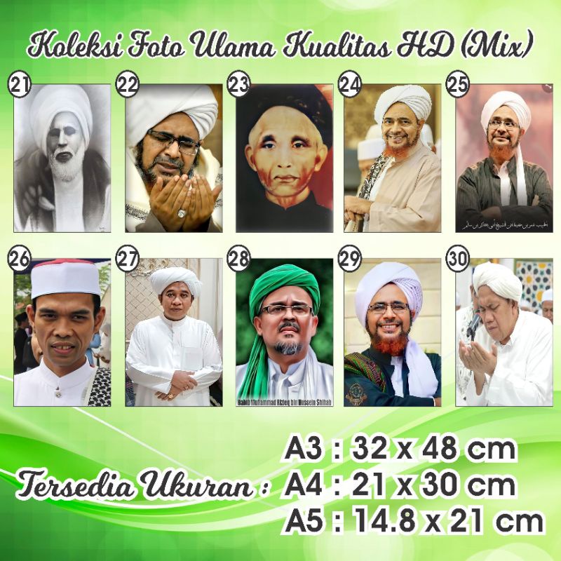 POSTER FOTO ULAMA/HABAIB KUALITAS HD