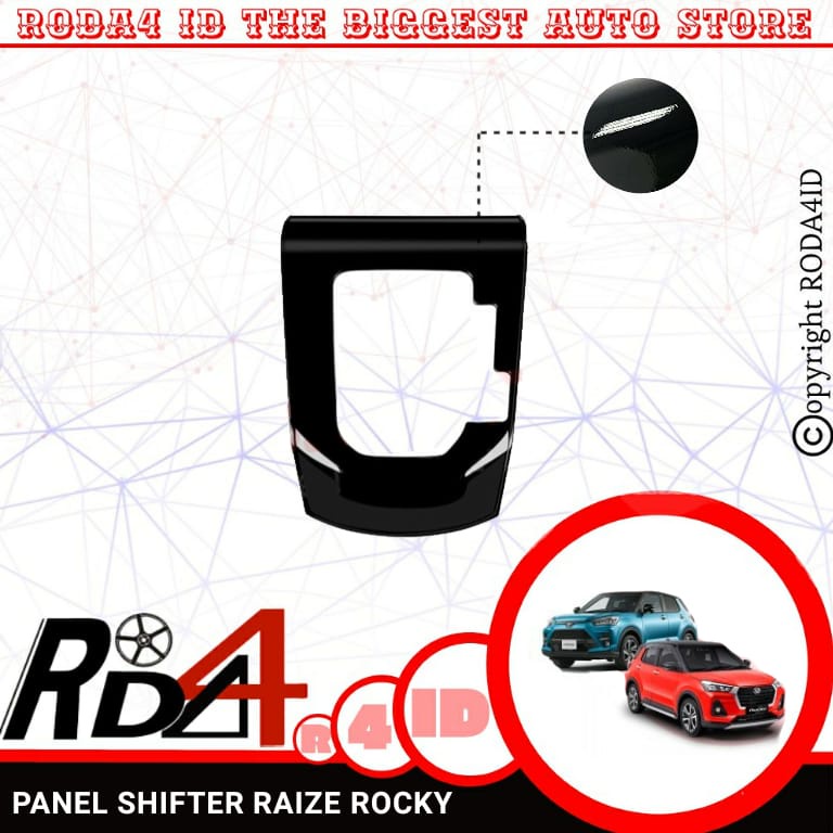 OTOPROJECT Panel Shifter Raize Rocky Hitam Glossy