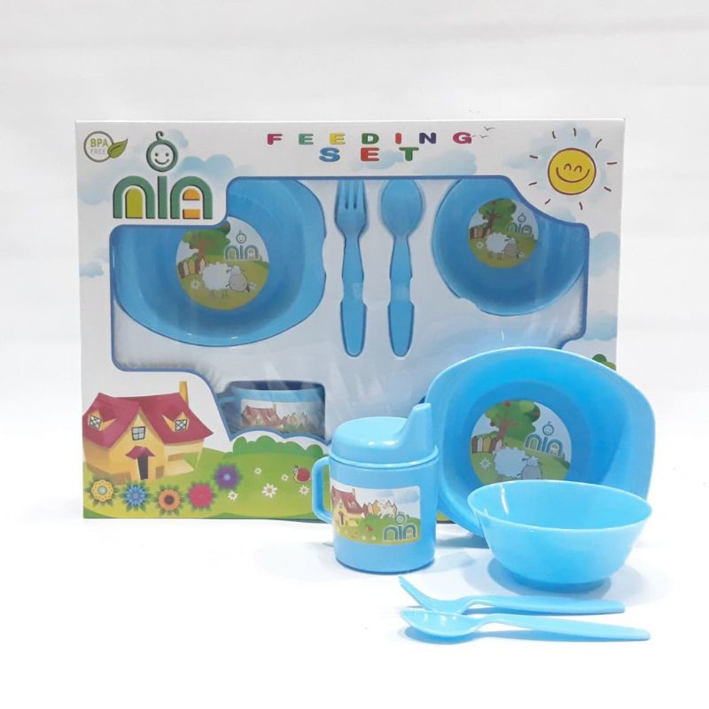 Nia Feeding Set Medium Peralatan Makan Bayi Murah