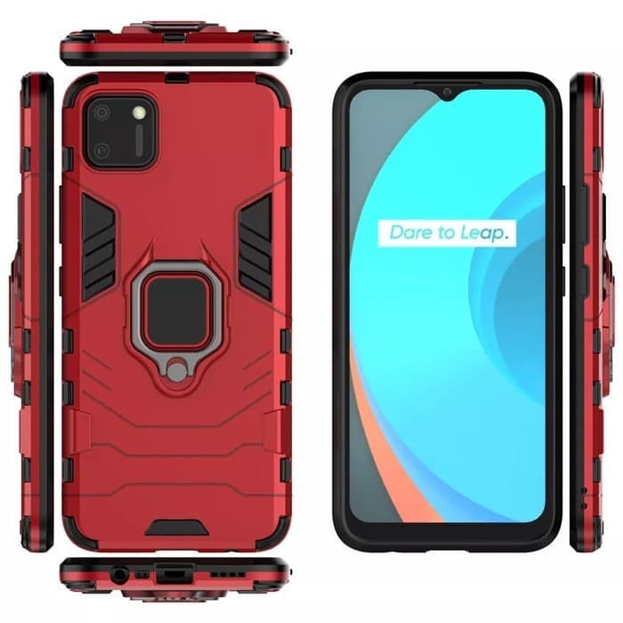 OPPO A15/A12/A11K/C11 CASE HARDCASE ARMOR PHANTER + RING 360