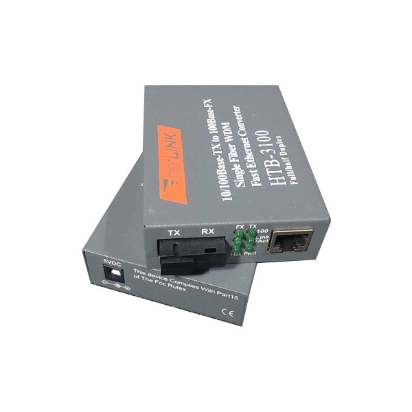 CONVERTER LAN TO FIBER OPTIC 10/100 MBPS HTB 3100  - Ecer