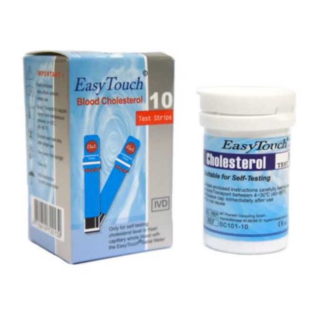 STRIP CHOLESTEROL / KOLESTEROL EASY TOUCH 10 TEST STRIPS