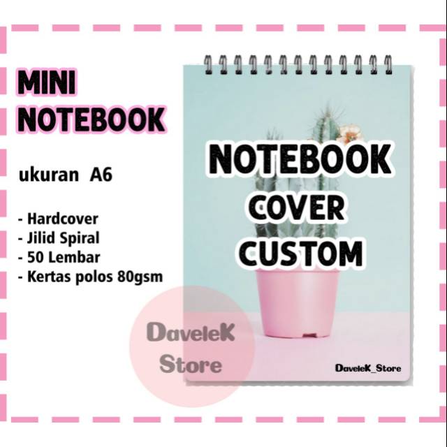Mini Notebook Cover Custom