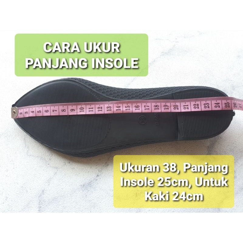 SEPATU WEDGES BALANCE KARET WANITA 695-D3 LENTUR HAK 1 CM