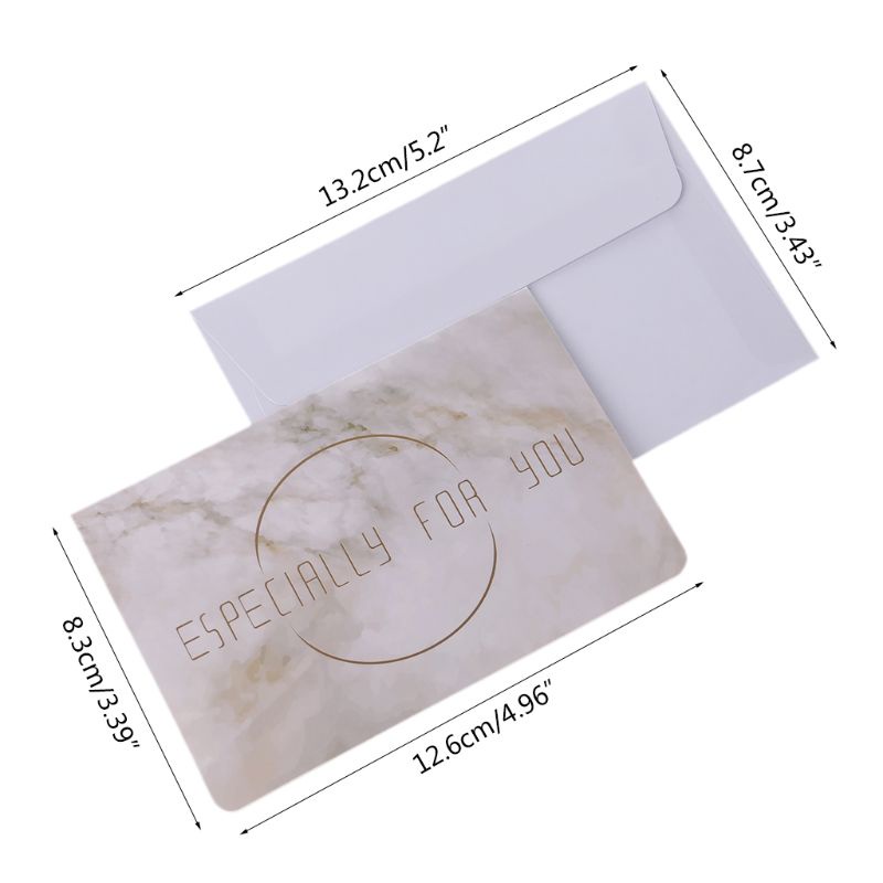 Zzz Fashion Marble Texture Card Bronzing Amplop Undangan Festival Kertas Ucapan