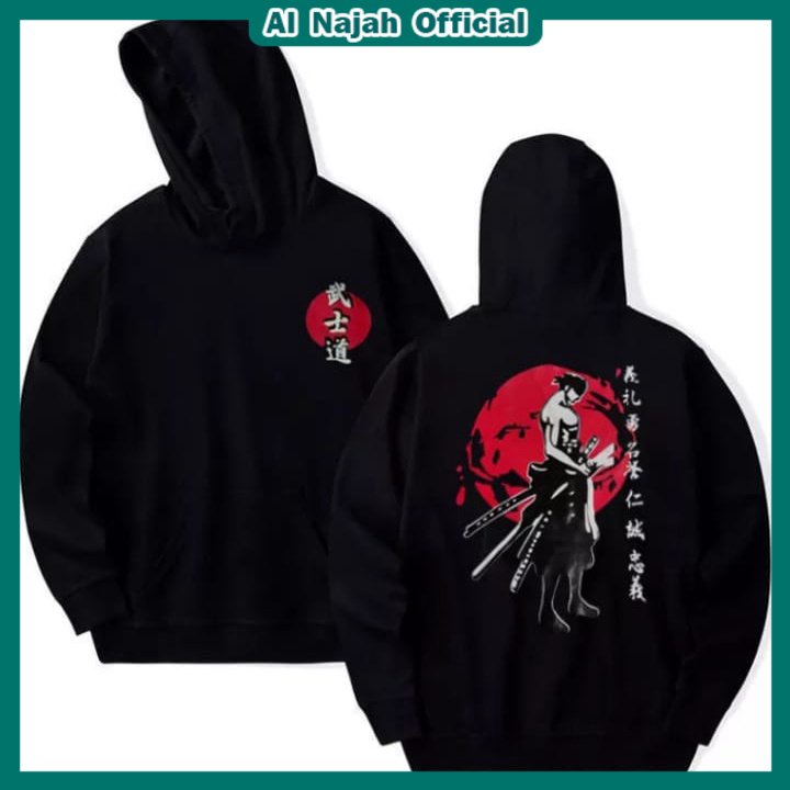 store jaket - hoodie samurai jepang | samurai caping jepang | red black samurai