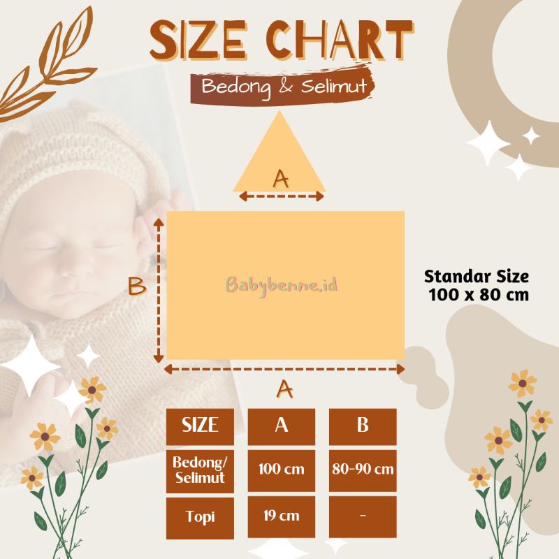 babybenne - 3 SET newborn baby swaddle premium / bedong bayi premium