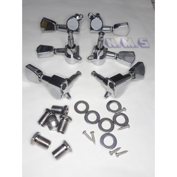 Driyer tuner tuning peg tuning key tuning machine Grover Model Tulip Pemutar Senar Gitar Akustik 1 Set