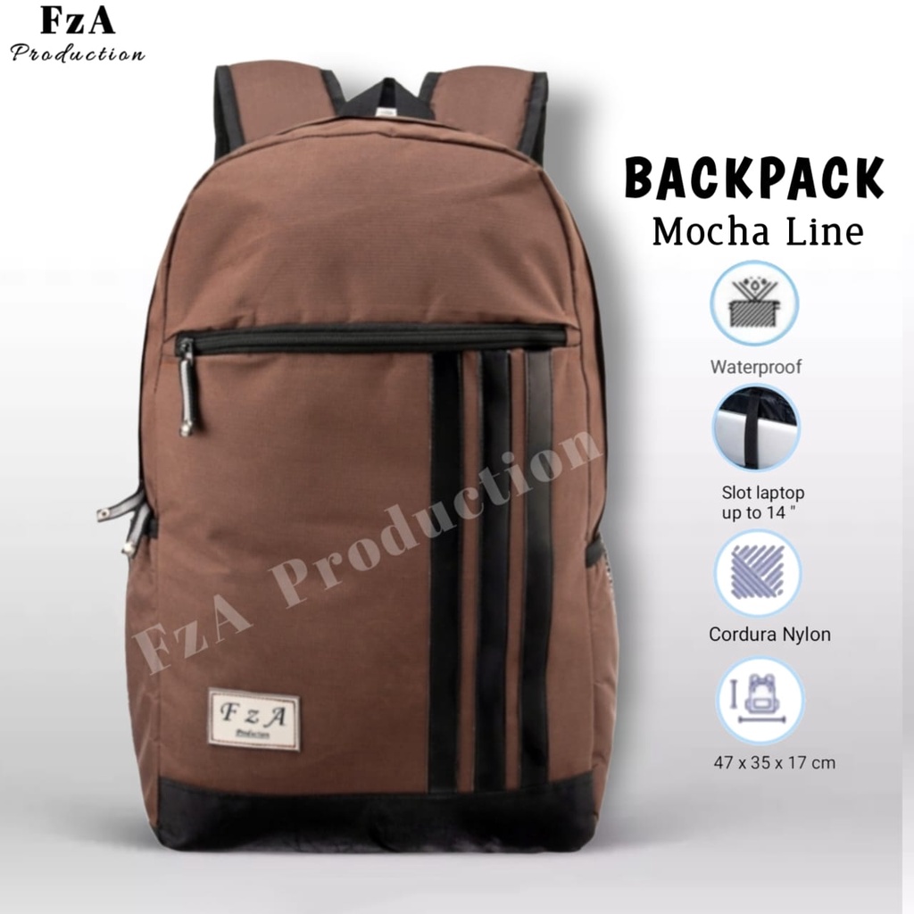 Tas Ransel Punggung Distro Casual Pria Wanita / Tas Ransel Laptop Original - FzA Gratis Dompet BUY 1 GET 1