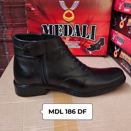 Sepatu Kulit PDH Pria boots Polri TNI security guard PNS sepatu kerja formal tampil lebih keren