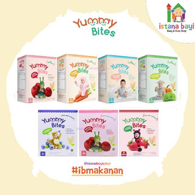 YUMMY BITES 50 GR - Yummy bites Crackers Snack makanan bayi