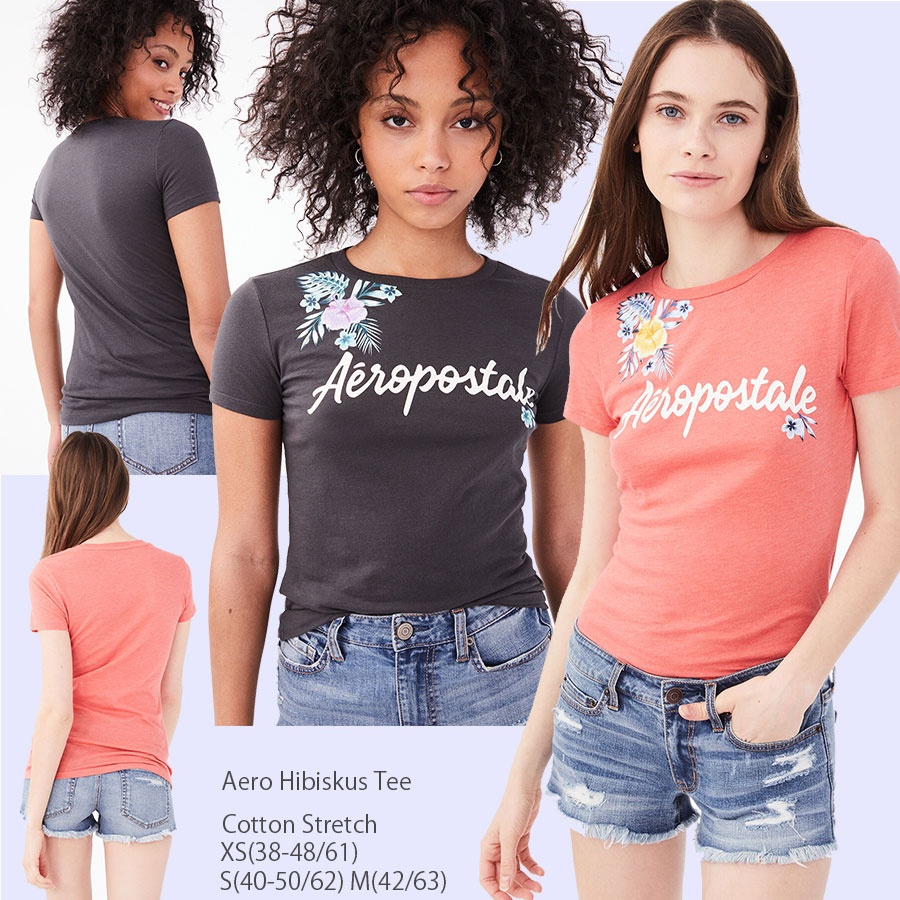 AEROPOSTALE Hibiscus Tee Baju Atasan Kaos Branded