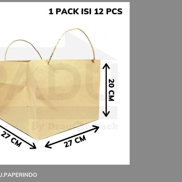 

Shopping Bag 27 x 27 x 20 cm - Paper Bag / Kantong Kertas