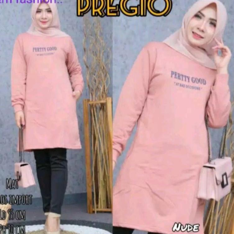 Tunik kaos babyTerry impor pum.tunik muslim wanita.tunik wanita / Atasan import cewek / Tunik Cewek 