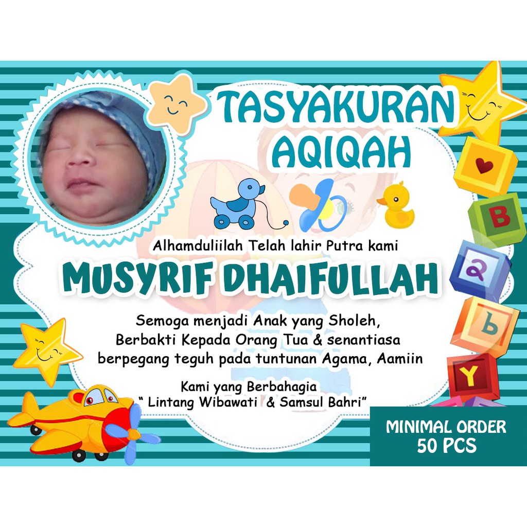 Label Sticker Syukuran Kelahiran Aqiqah murah/sticker aqiqah/selapanan/sticker ucapan aqiqah murah