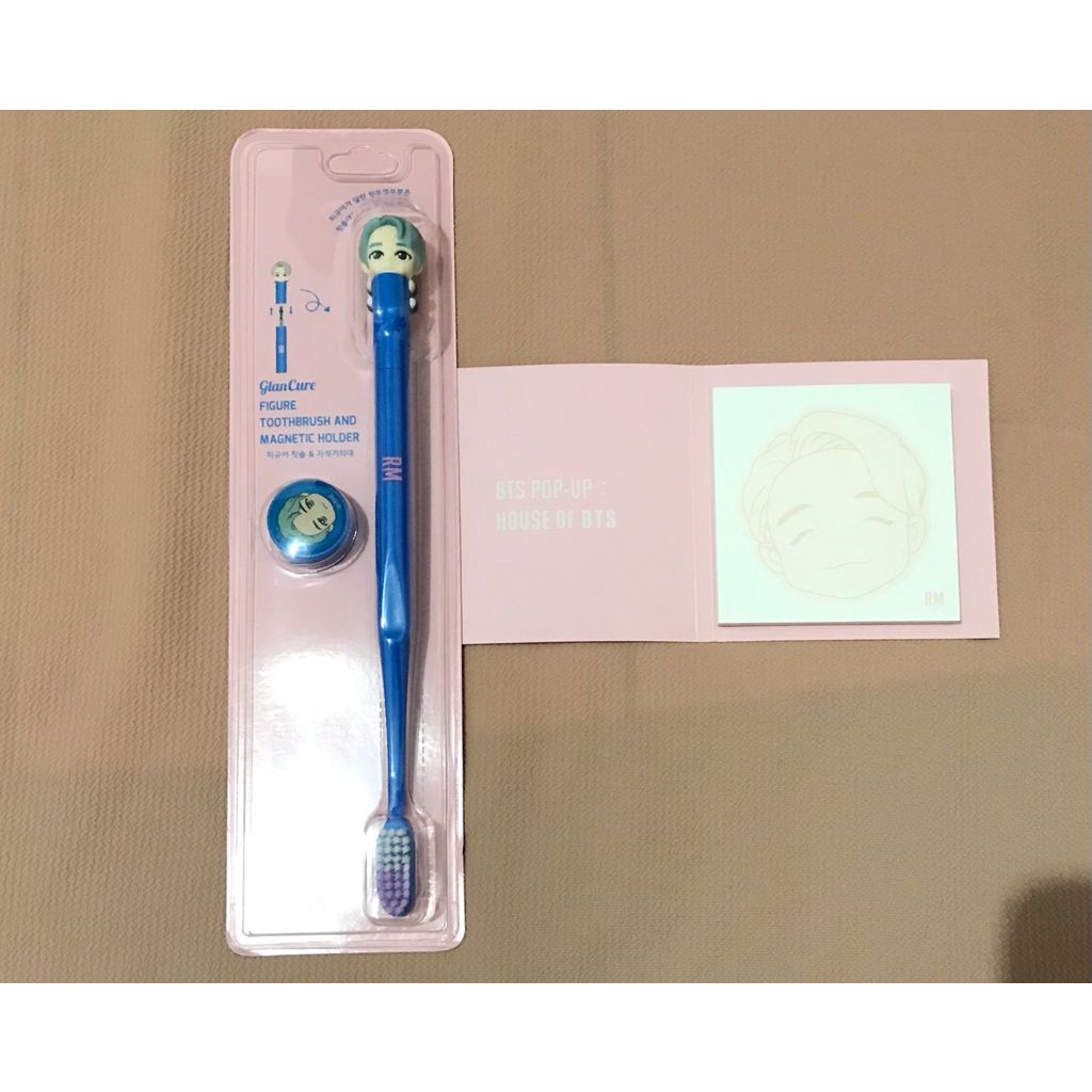 [READY STOCK] BTS TinyTAN RM Namjoon Figure Toothbrush and Magnetic Holder + TinyTAN RM Namjoon Note