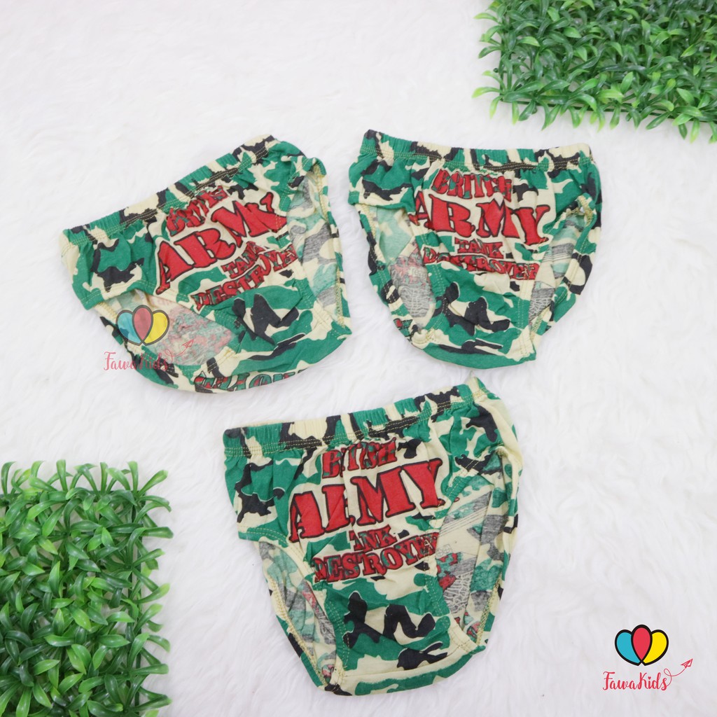 (ISI 6 - 12 pc) Celana Dalam 3-4 Tahun Anak Cowo / Pakaian Dalam CD Underwear Balita Bahan Katun