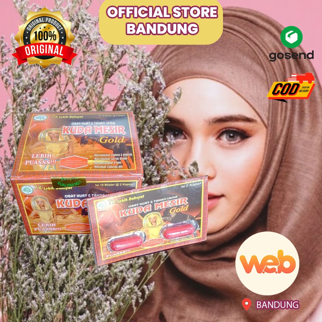Obat Herbal Stamina Pria Kuda Mesir Kapsul kuda mesir Gold