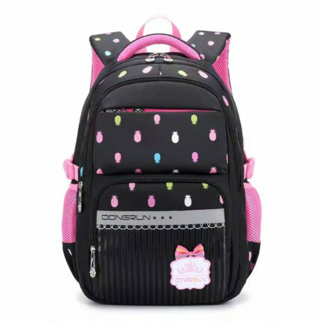 RULLY68 _Tas Sekolah / motip Nanas /Tas Ransel SD TK SMP