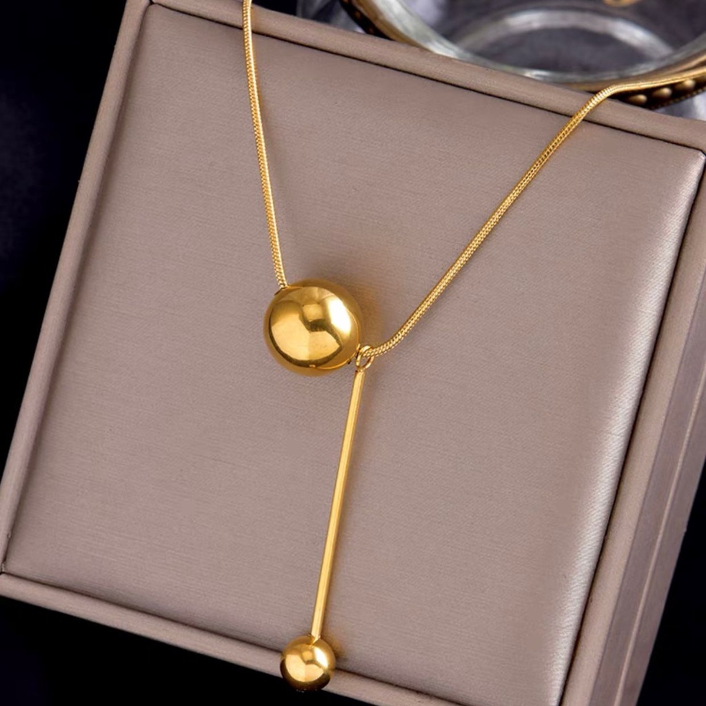 Kalung Wanita Asli Titanium/Aksesories Wanita Asli Titanium/Perhiasan Fashion Asli Titanium