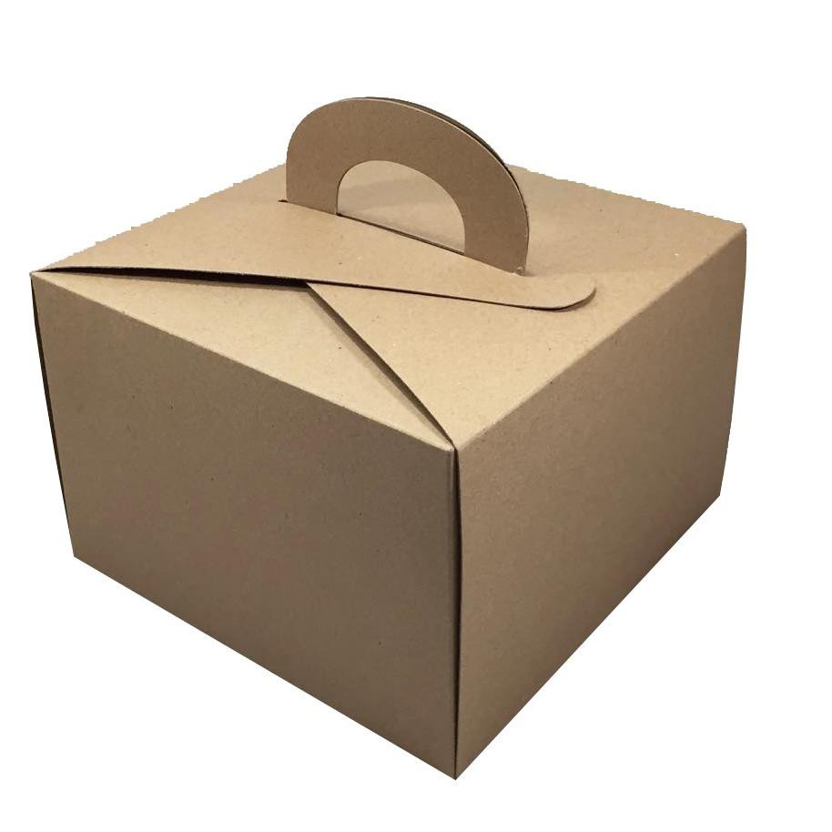 

Packaging, Dus Kotak Kemasan Box Kue, Gift Gable Cake Box - BROWN (10 pcs) S03P
