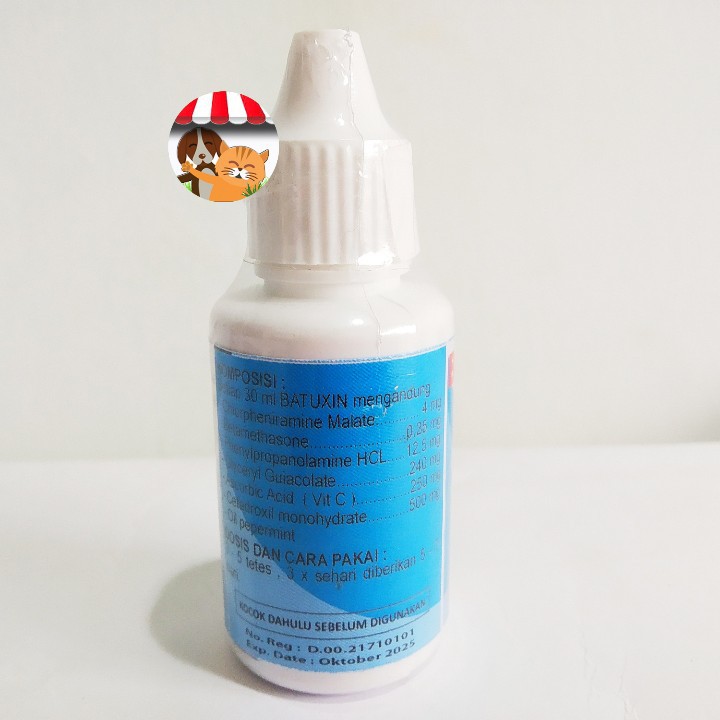 Batuxin Cat - Obat Batuk Pilek Sesak Nafas Batuk Alergi Kucing 30 ml