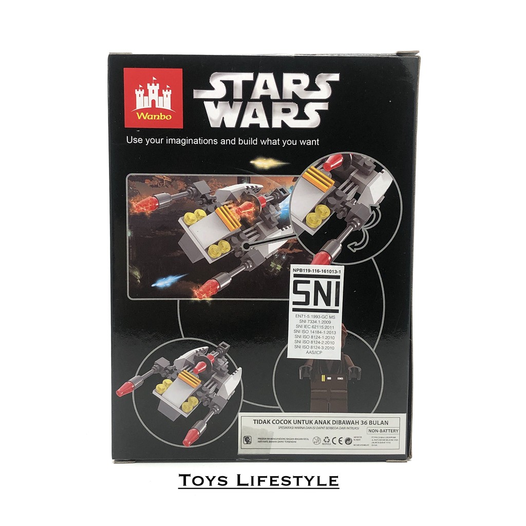 Mainan Anak Edukasi Pasang Star Wars - Anakin Skywalker + Pesawat (60 Pcs)