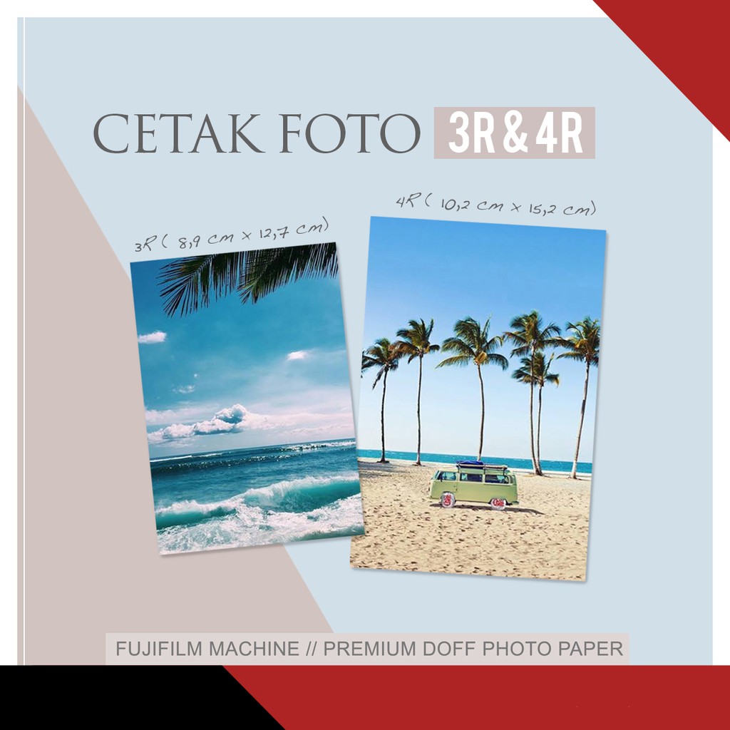 Cetak foto 3R 4R Premium TANPA PO Fujifilm