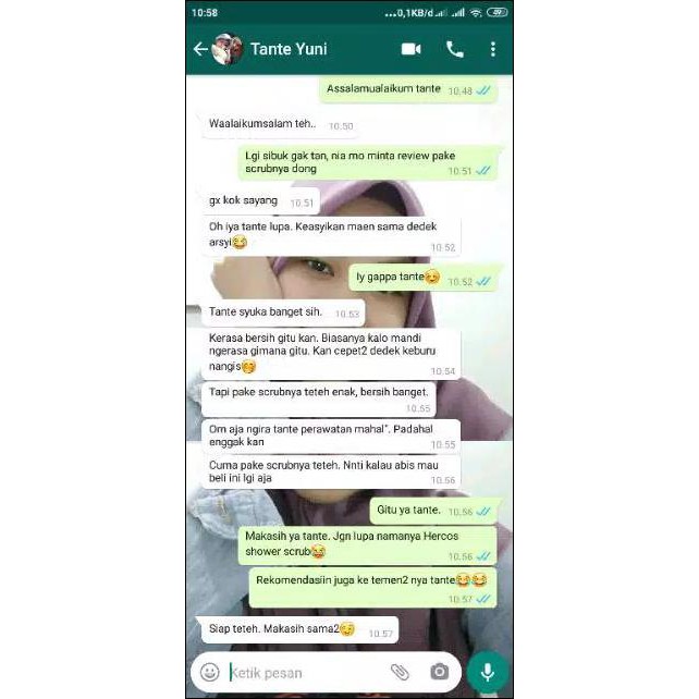 Lulur Badan Pemutih Hercos Original Perawatan Tubuh Shower Kecantikan