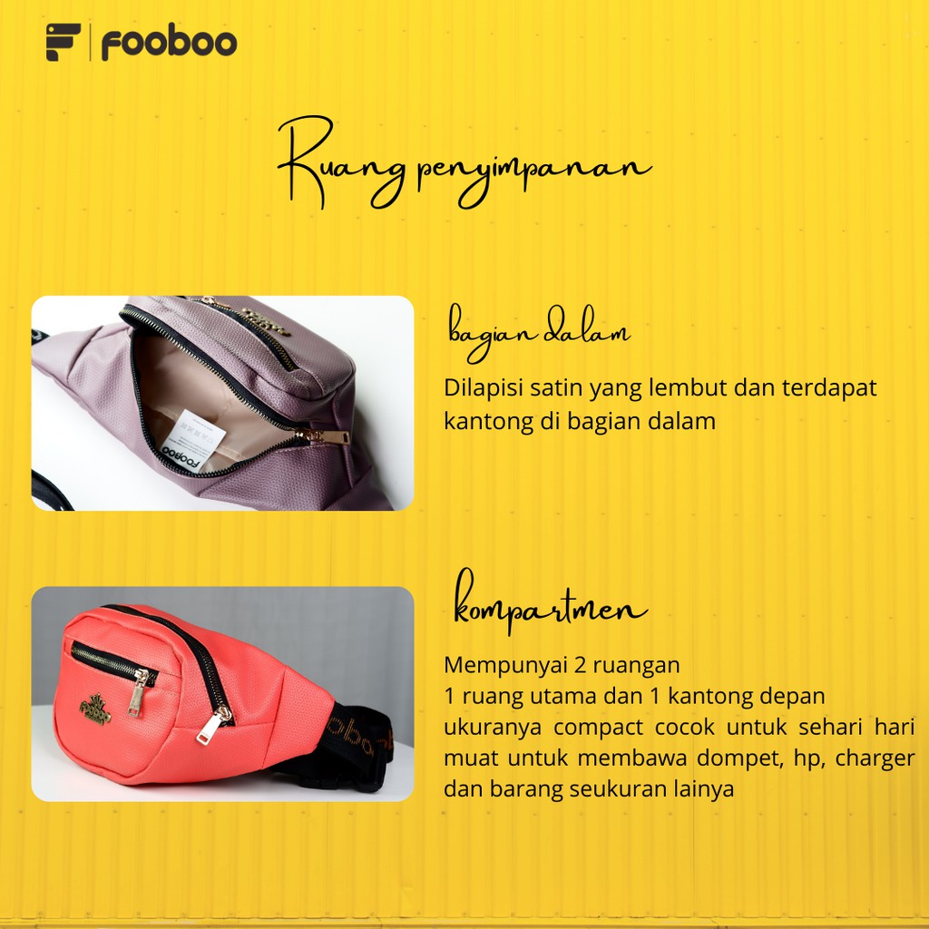 FOOBOO TAS PINGGANG SLINGBAG WANITA