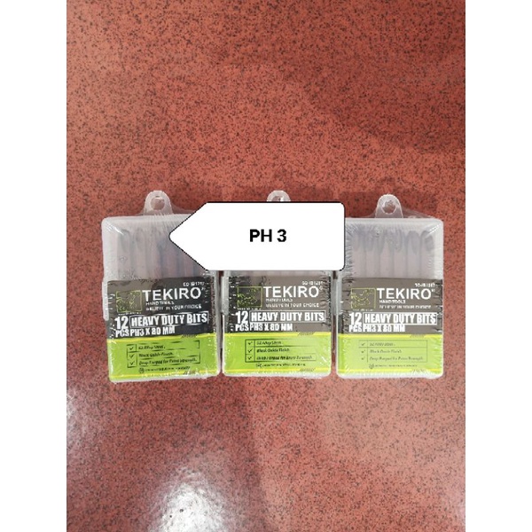 Mata Obeng Ketok PH2 PH3 Tekiro Heavy Duty Bits PH2 PH3 Tekiro PH3 PH2